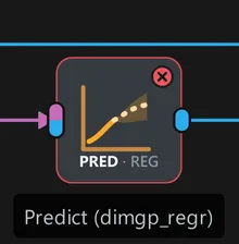 The Predict node with a red error mark.