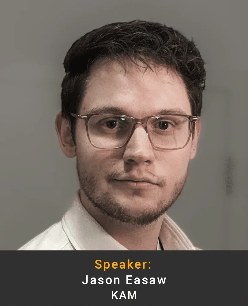 Portrait of Jason Easaw, Key Account Manager at PI Probaligence, labeled as seminar speaker