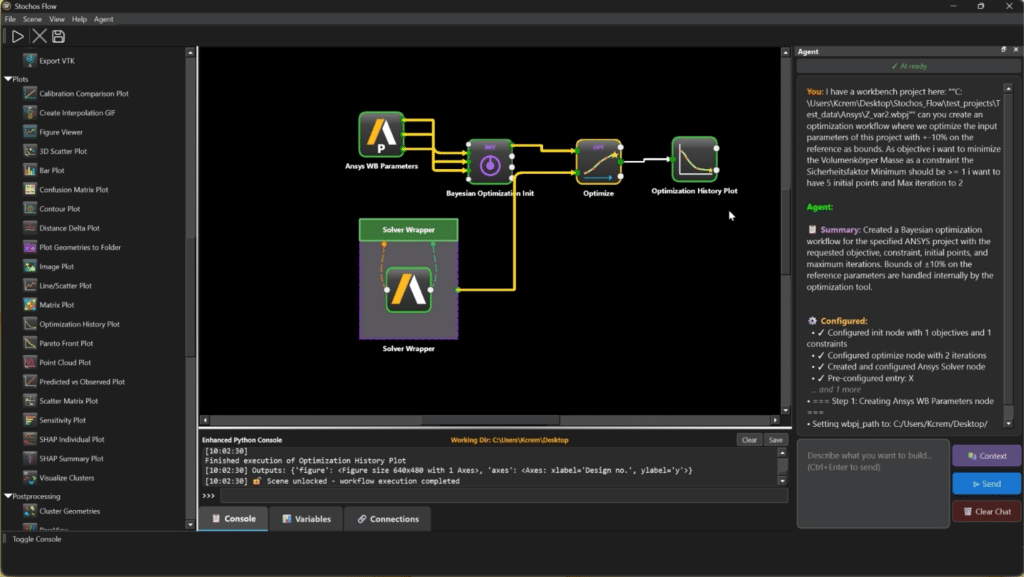 Workbench with Ansys Solver connection